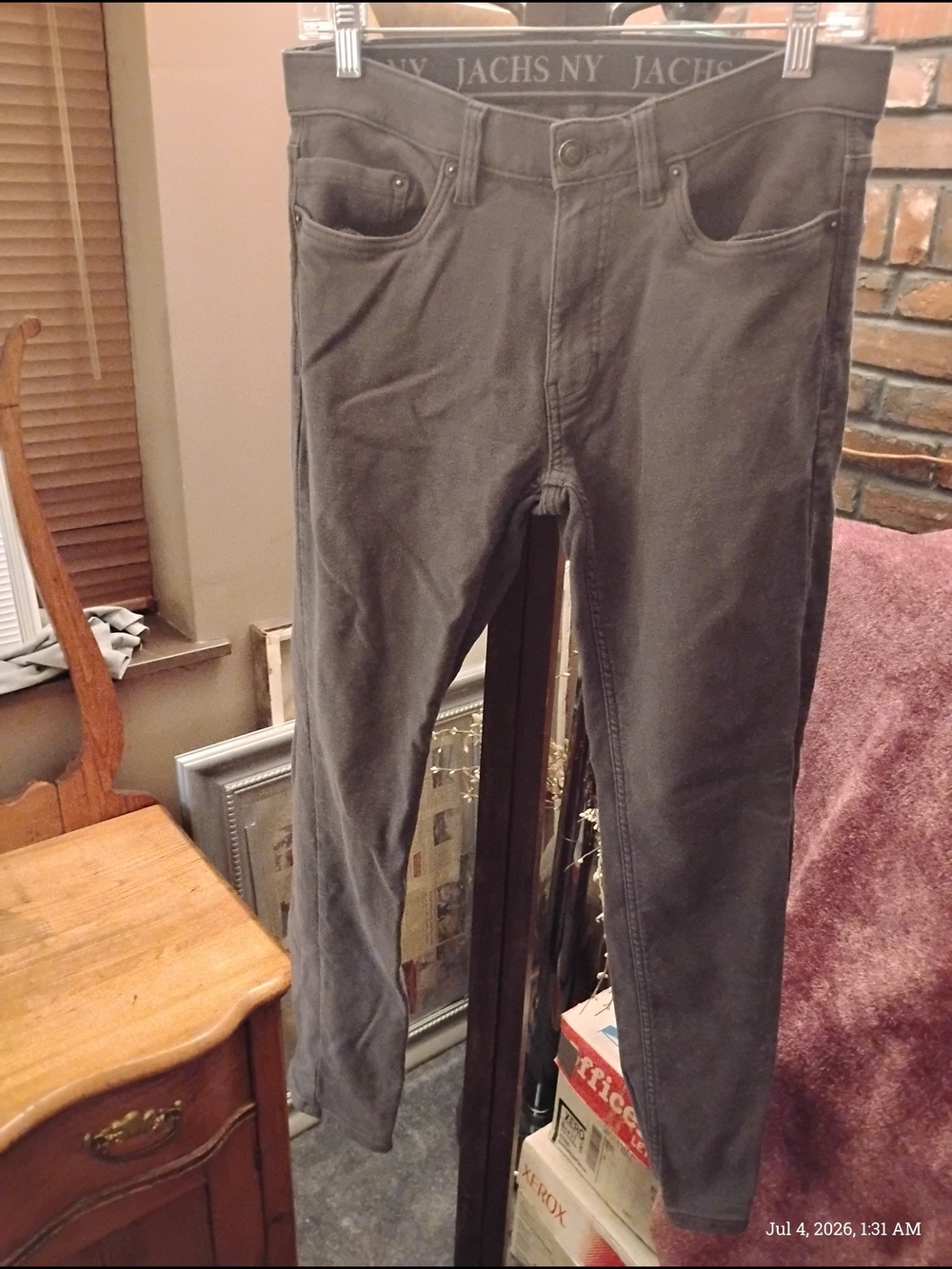 Jachs NY Slim Stretch Fit Skinny Leg Gray Jeans Size 30W/30L